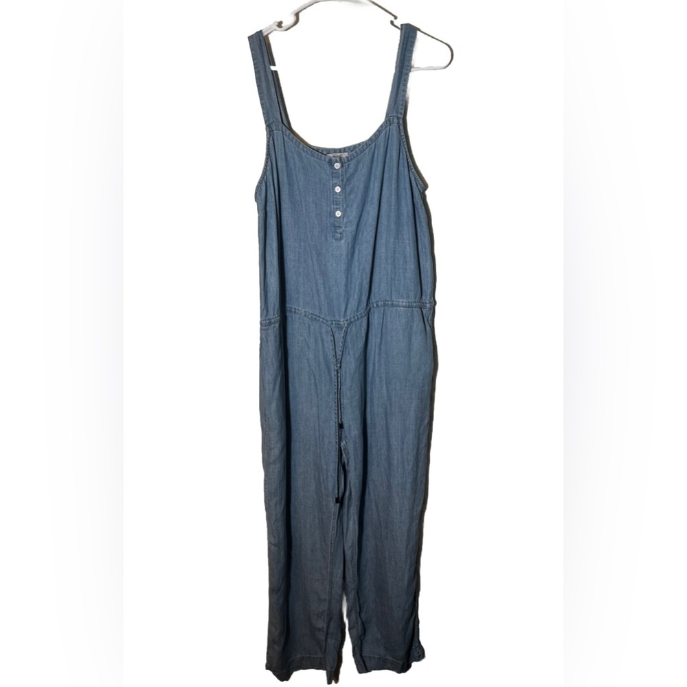 Rails Brooklyn Chambray Sleeveless Jumpsuit Size L - Picture 3 of 7